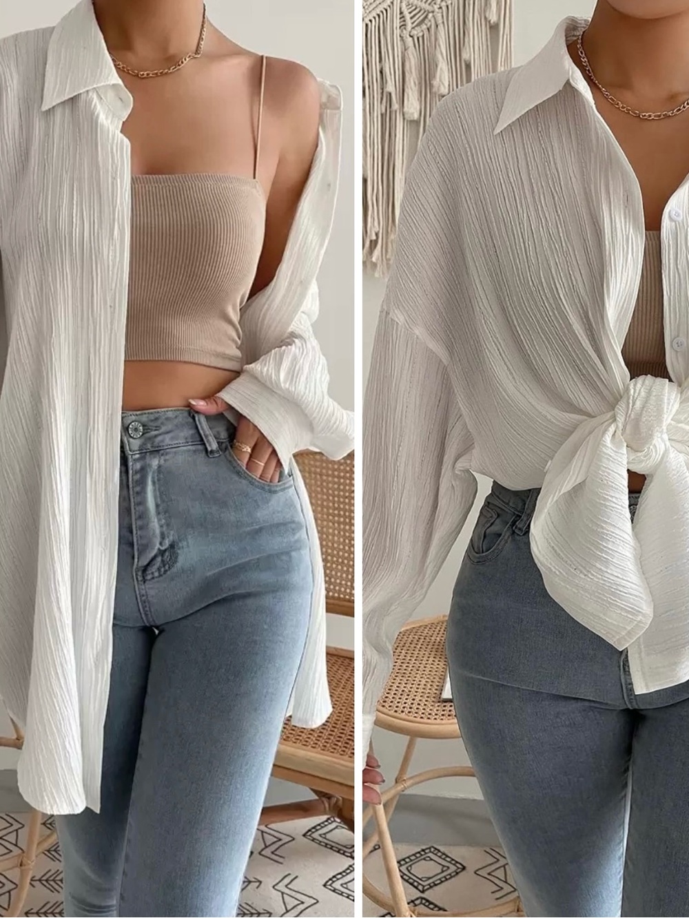💫SHEIN💫 Textured Button Up Shirt ** 2XL/14-16**